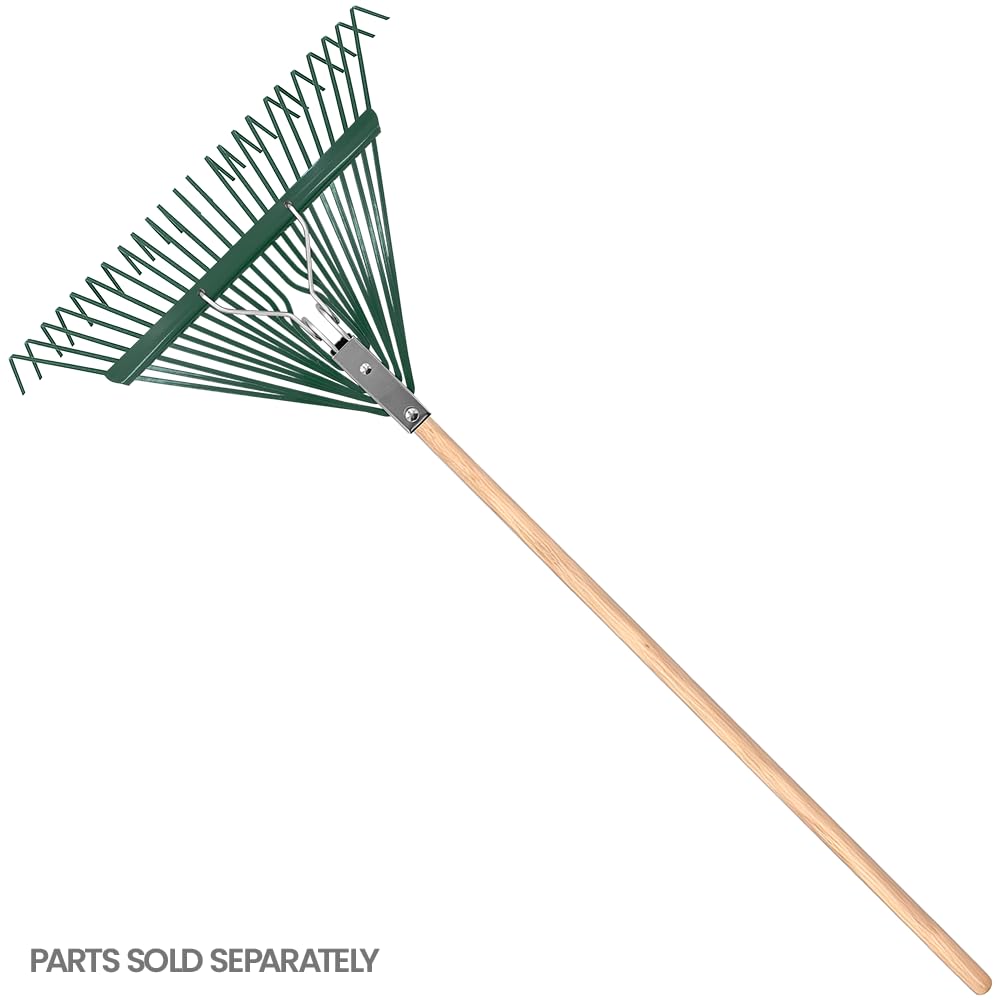 Zenport J2424 Leaf Rake with Deluxe Spring, 24-Tine, Rake Head Only, Green - 3 Pack