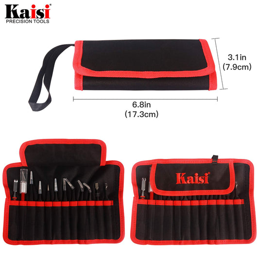 Precision Tweezers Set, Kaisi 12 PCS ESD Tweezer Set, Anti-Static Stainless Steel Tweezers Kit Curved Tweezers for Craft, Jewelry, Electronics, Laboratory Work