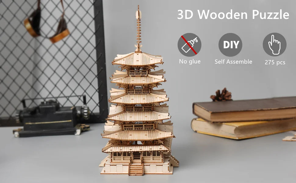 Five-Storied Pagoda 3D Wooden Puzzle