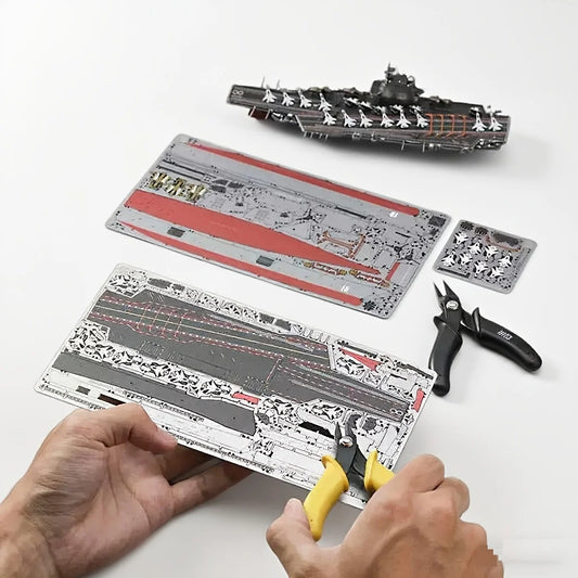 CNS-Fujian-Aircraft-Carrier-3D-Metal-Puzzle-Model-Kit-Laser-Cut-Steel-FREETIMEJOY-Modern-Naval-Hobby