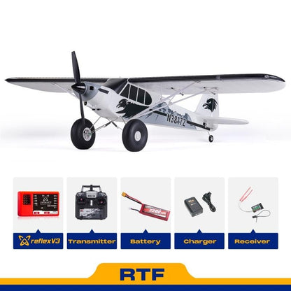 Fms Rc Airplanes for Adults Remote Control Airplane 1300MM (52") Piper PA-18 Super CUB with Reflex V3 6 Channel RTF Rc Planes for Beginners Ready to Fly (Including Transmitter,Receiver,Charger)