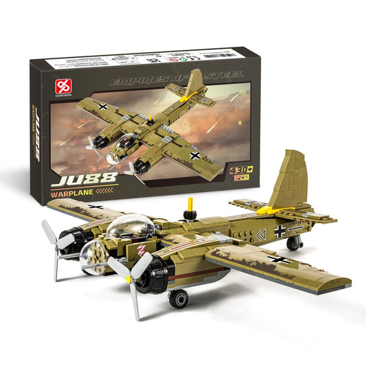 DAHONPA JU88 Bomber Plane Junker Aircraft Building Set [430pcs+] Classic German Fighter Models, Perfect for Holiday Gifts and Military Displays