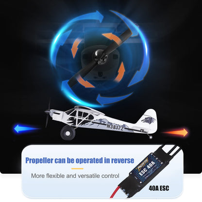 Fms Rc Airplanes for Adults Remote Control Airplane 1300MM (52") Piper PA-18 Super CUB with Reflex V3 6 Channel RTF Rc Planes for Beginners Ready to Fly (Including Transmitter,Receiver,Charger)