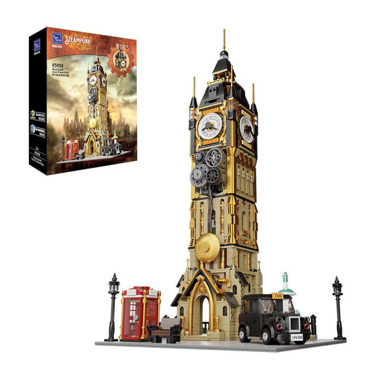 BRICKKK PANTASY Architecture Big Ben Building Set - Steampunk Clock Tower Construction Kit for Adults and Teens, Famous Landmarks London Model, Collectible Building Bricks Toys