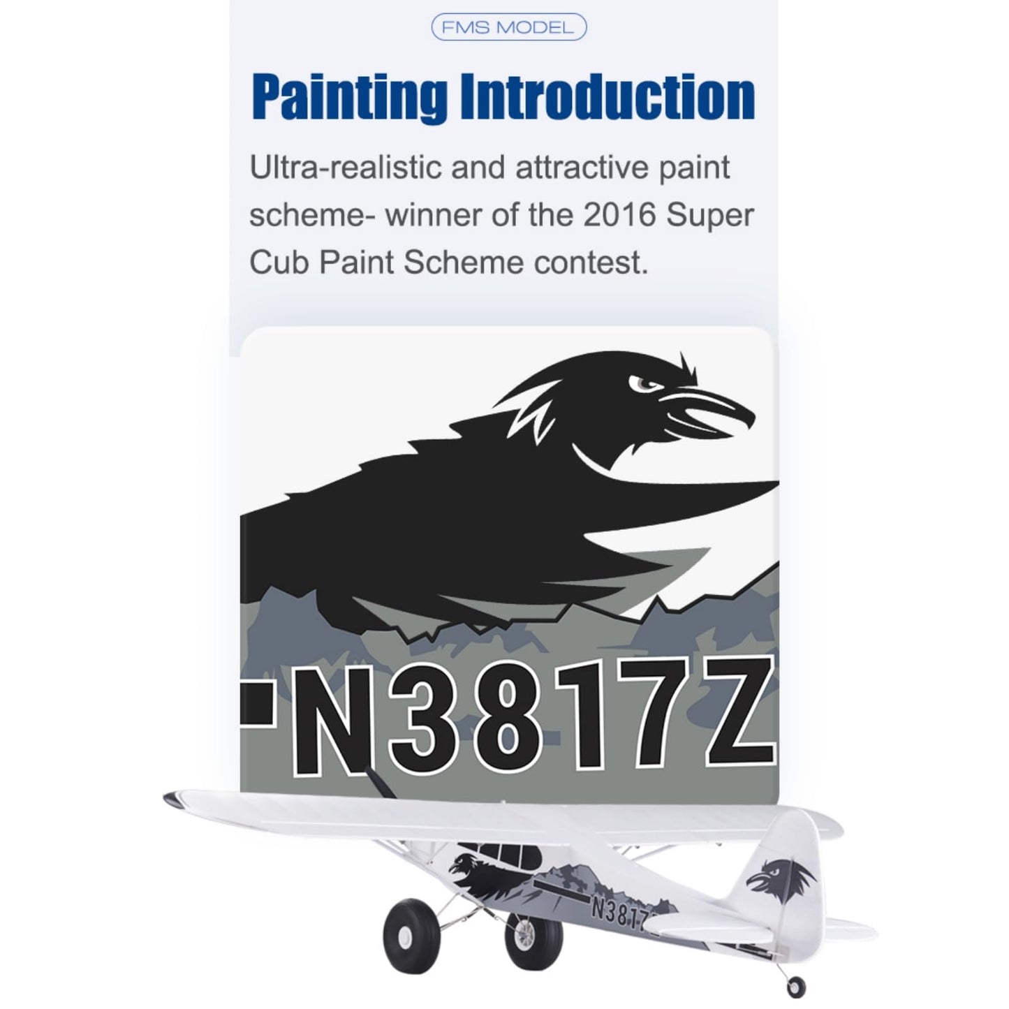 Fms Rc Airplanes for Adults Remote Control Airplane 1300MM (52") Piper PA-18 Super CUB with Reflex V3 6 Channel RTF Rc Planes for Beginners Ready to Fly (Including Transmitter,Receiver,Charger)