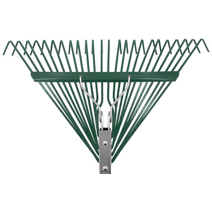 Zenport J2424 Leaf Rake with Deluxe Spring, 24-Tine, Rake Head Only, Green - 3 Pack