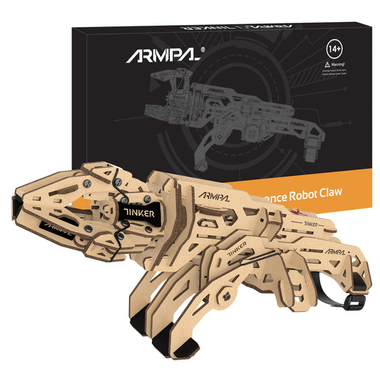COWVTUJ ARMPAL Mechanical Claw Model Kit 3D Wooden ClawBot Puzzle for Adults and Teens Self-Assembly Robot Arm Building Kits to Build Laser-Cut Wooden Puzzle Mechanical Toy Realistic Robot Toy Gifts