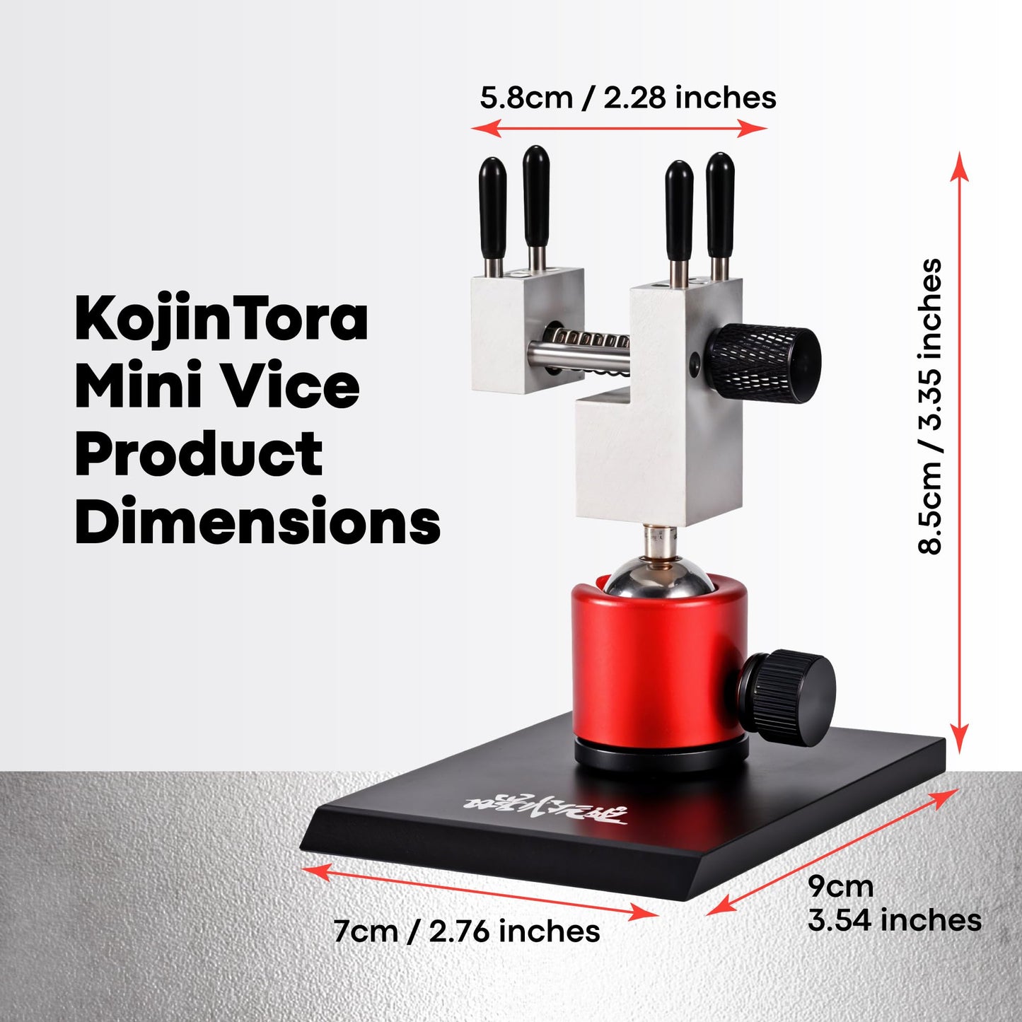 KojinTora Mini Vise Table Top Clamp - Small Bench Vice for Hobby Jewelers - Adjustable Aluminum Alloy 360° Rotatable with 0-2.48' Clamping Range for Jewelry Making DIY Projects Crafts Repair Tool