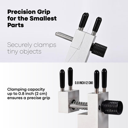 KojinTora Mini Vise Table Top Clamp - Small Bench Vice for Hobby Jewelers - Adjustable Aluminum Alloy 360° Rotatable with 0-2.48' Clamping Range for Jewelry Making DIY Projects Crafts Repair Tool