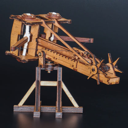 YAQUMW The MINI Roman Ballista Europe Medieval Siege Chariot Wooden Catapult DIY 3D Puzzles Model Kits STEM Projects Tabletop Toys