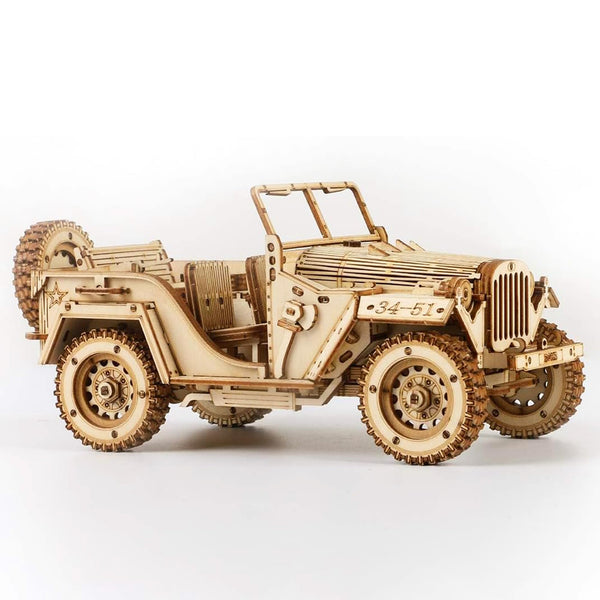 ROKR-1-18-Scale-Army-Field-Car-3D-Wooden-Puzzle-Mechanical-Vehicle-Model-FREETIMEJOY
