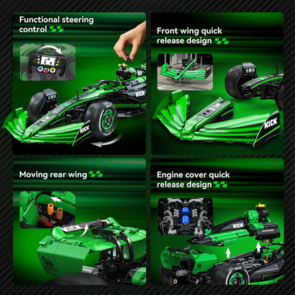 Mindful building activity for adults with CaDA Sauber F1 — C64010W expert engineering kit — Freetimejoy