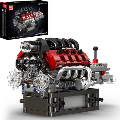 Mould King 10227 V8 engine model kit 787 pieces — cognitive hobby mechanical set — Freetimejoy