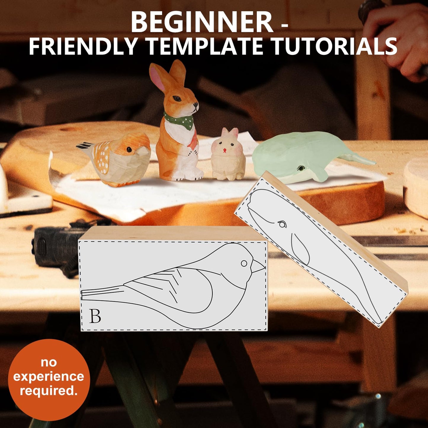 Wood Carving Kit, 46Pcs Wood Carving Tools with 6pcs Whittling Knives & 5pcs Detail Knives &12 Color Paint Set & Beewax, Whittling Kit for Beginners and Enthusiasts