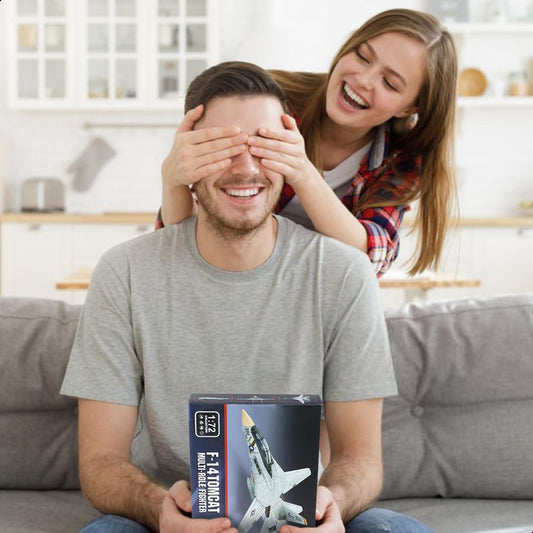 SEBUNAS 1:72 Scale F-14 Tomcat Fighter Jet Quick Build Model Kit Plastic F14 Fun Toy Airplane Assembly Aircraft Model with Stand Gift for Kids Suit for Birthday (36PCS)