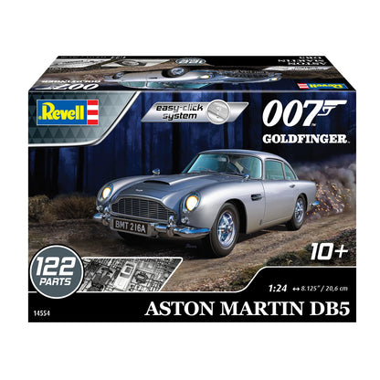 Silver 1:24 scale Aston Martin DB5 with rotating number plates — technical building toy for 007 fans — Freetimejoy