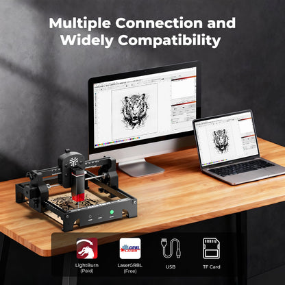 Acmer S1 Laser Engraver and Cutter Machine, 3.5W (3500mW) for Wood, Acrylic, Leather, Plastic - 130x130mm Compact Engraving Area, DIY Crafts & Art Projects, Precision Mini Engraving Framework Design