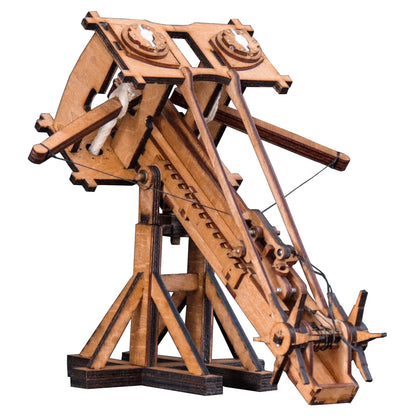 YAQUMW The MINI Roman Ballista Europe Medieval Siege Chariot Wooden Catapult DIY 3D Puzzles Model Kits STEM Projects Tabletop Toys