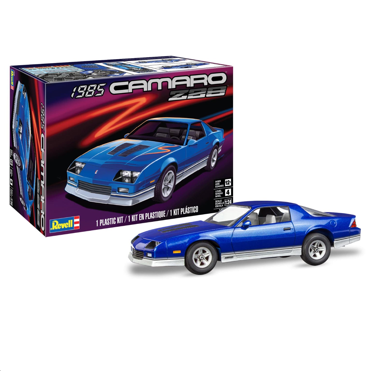 Revell-1985-Chevy-Camaro-Z28-1-24-Scale-Model-Car-Kit-Z28-Muscle-Car-FREETIMEJOY