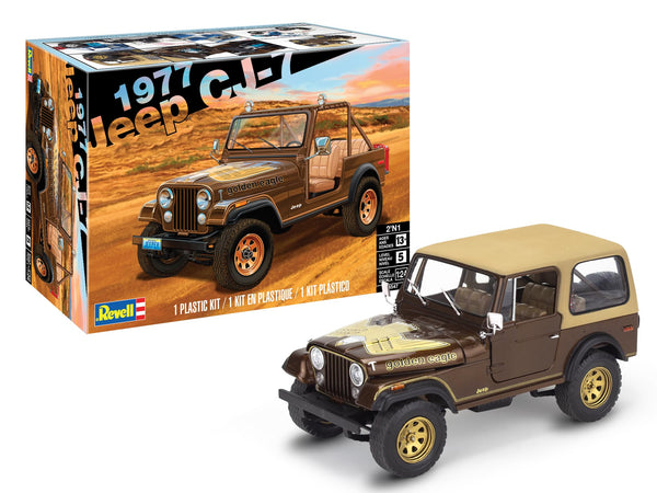 Revell-1-24-77-Jeep-CJ-7-2N1-Model-Kit-Golden-Eagle-Renegade-FREETIMEJOY