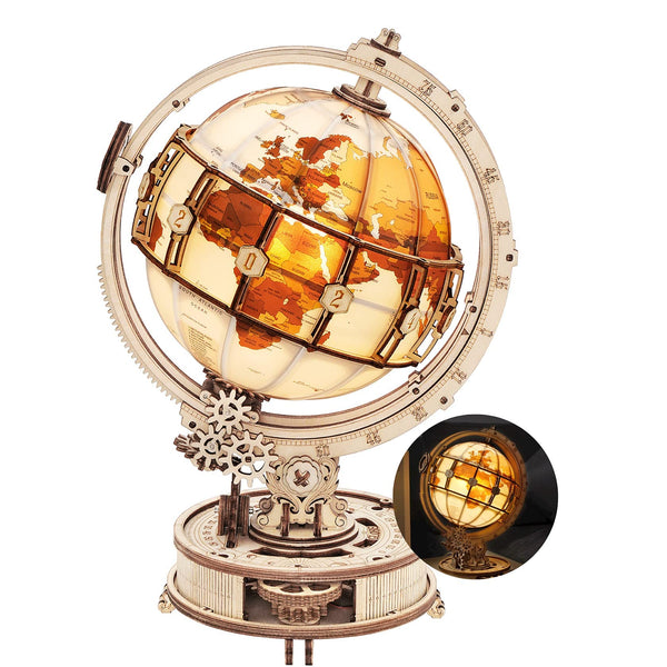 ROKR-Illuminated-World-Globe-3D-Wooden-Puzzle-LED-Night-Light-Model-Kit-FREETIMEJOY