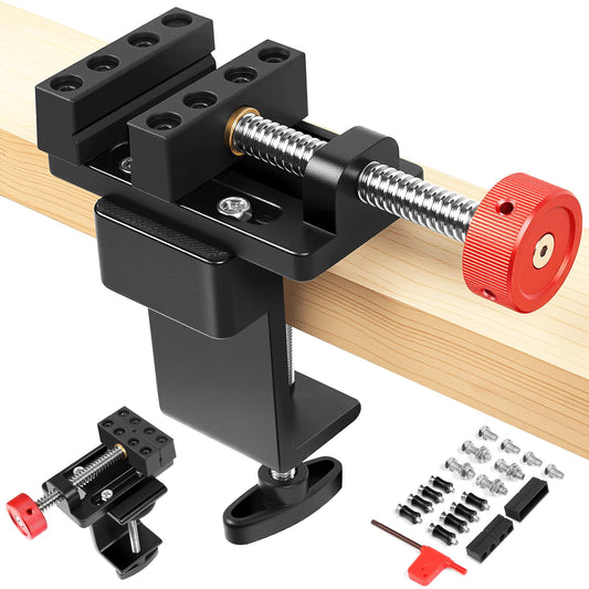 ArtyMaster Mini Drill Press Vise with Rubber Soft Jaws, 0-2.48" Clamping Range Mini Vice Clamp for Crafts, Jewelry Making, Modeling and Repairs, Precision Aluminum Small Vise for Small Projects