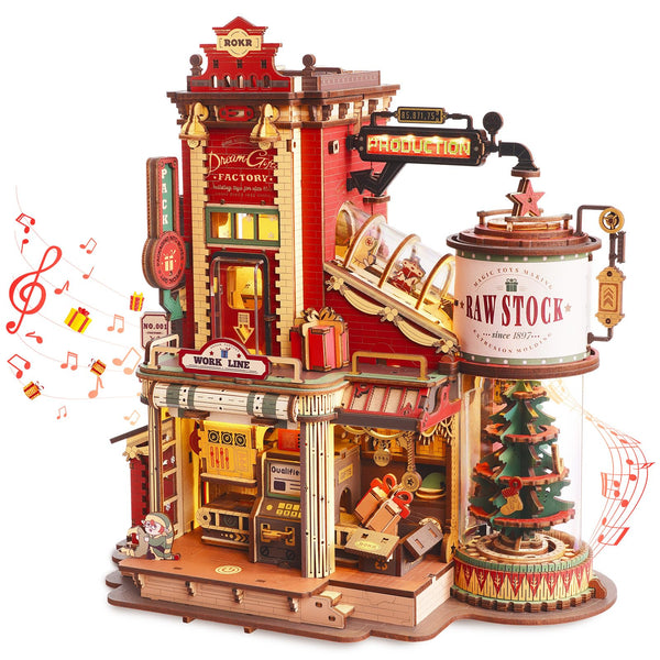ROKR-Gift-Factory-Mechanical-Music-Box-3D-Wooden-Puzzle-LED-Lights-Motion-FREETIMEJOY