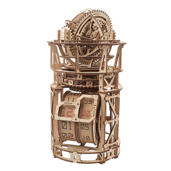 UGEARS-Astronomer-Table-Clock-with-Tourbillon-3D-Wooden-Puzzle-Mechanical-Model-Kit-FREETIMEJOY