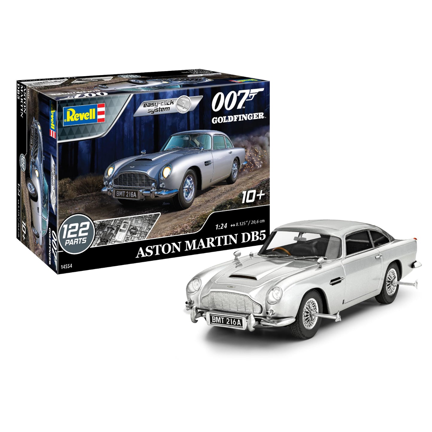 Revell 14554 Aston Martin DB5 James Bond 007 model kit — cognitive hobby car building set — Freetimejoy