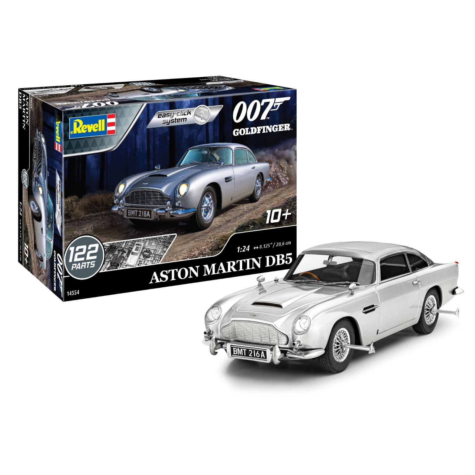 Revell 14554 Aston Martin DB5 James Bond 007 model kit — cognitive hobby car building set — Freetimejoy