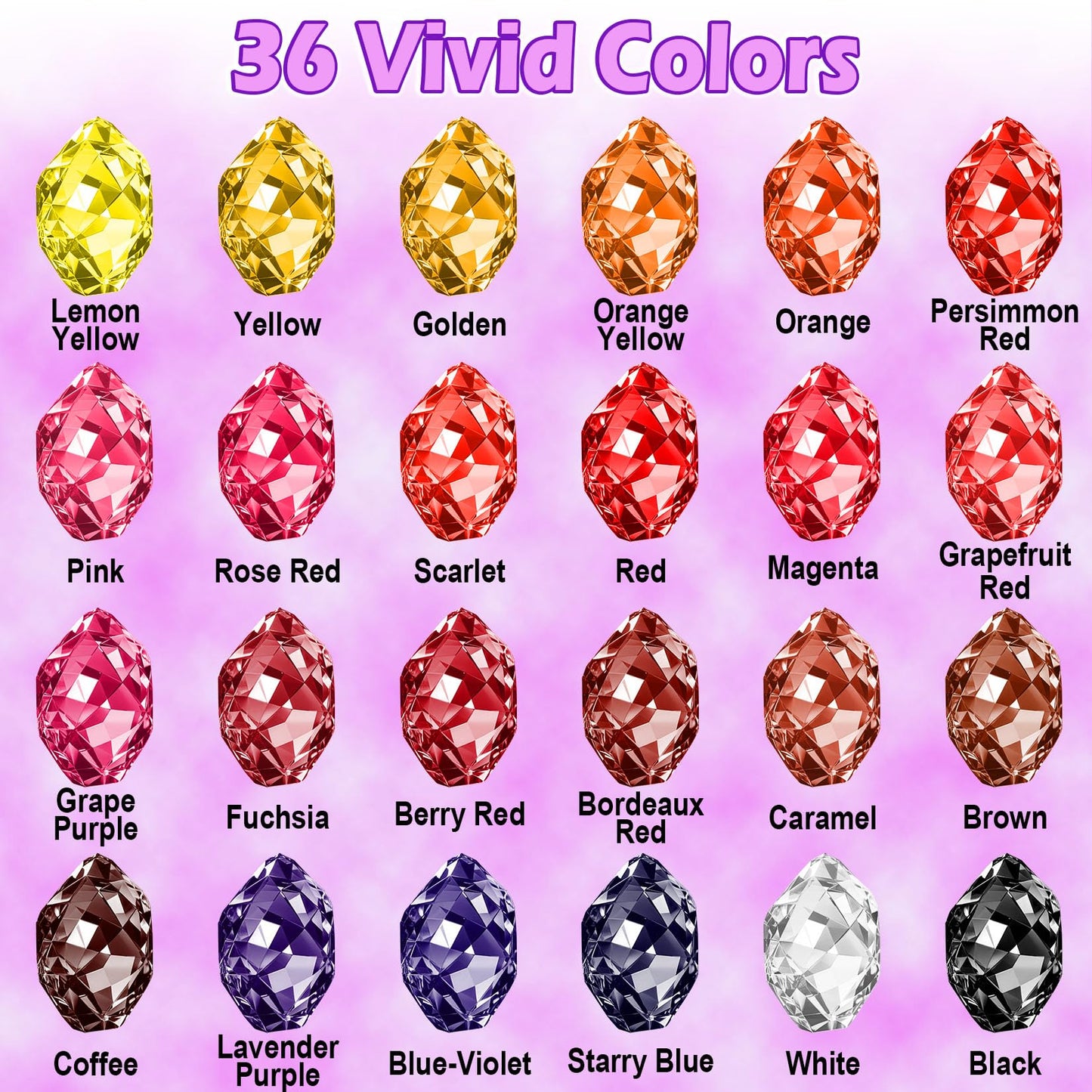 Epoxy Resin Color Pigment – 48 Vivid Colors Liquid Epoxy Pigment, Highly Concentrated, Translucent Resin Dye for Art, DIY, Jewelry & Crafts – Each 6ml/ 0.25 oz