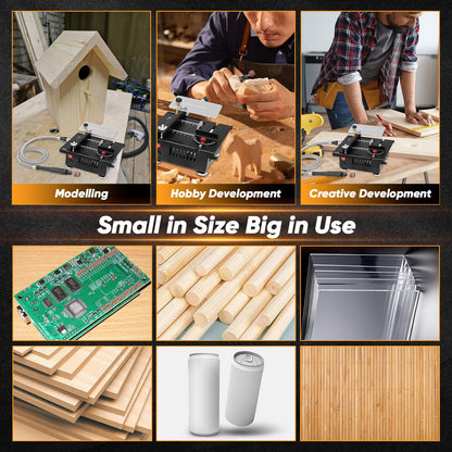 Saker Mini Multi-Functional Table Saw,Mini Table Saws for Crafts,Portable Mini Desktop Electric Saw for Wood Cutting,Speeds & Angle Adjustable with More Accessories for Plastic Acrylic Cutting