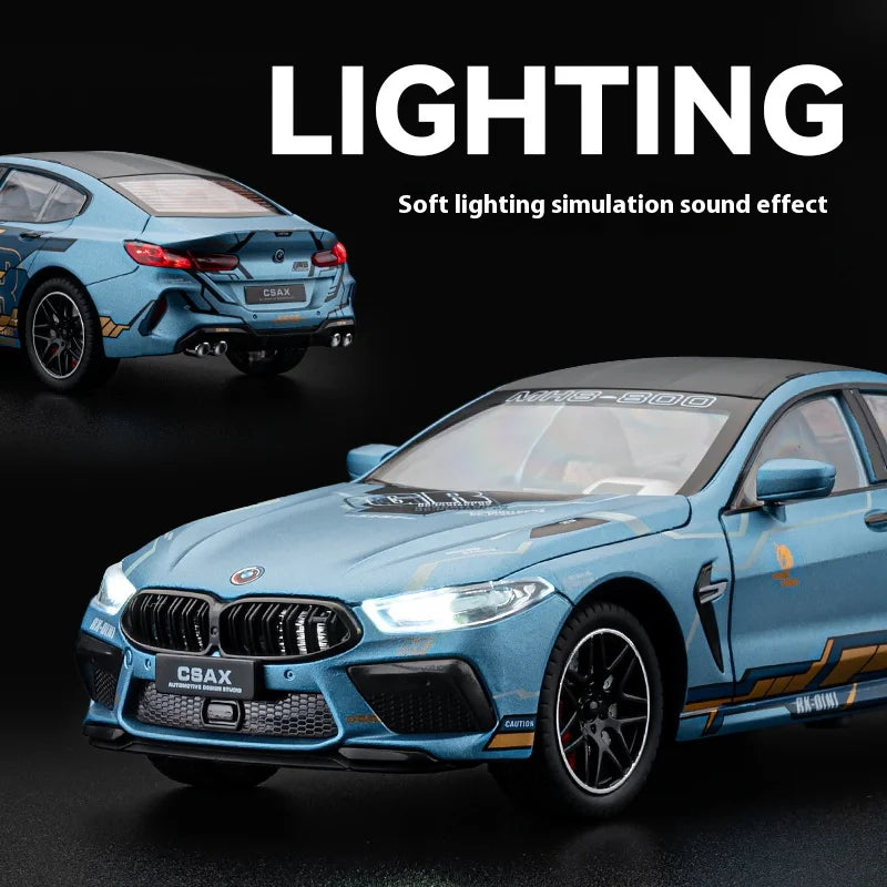 Maisto-1-24-M8-Competition-Coupe-Diecast-Alloy-Luxury-Sports-Car-FREETIMEJOY-Performance-Hobby