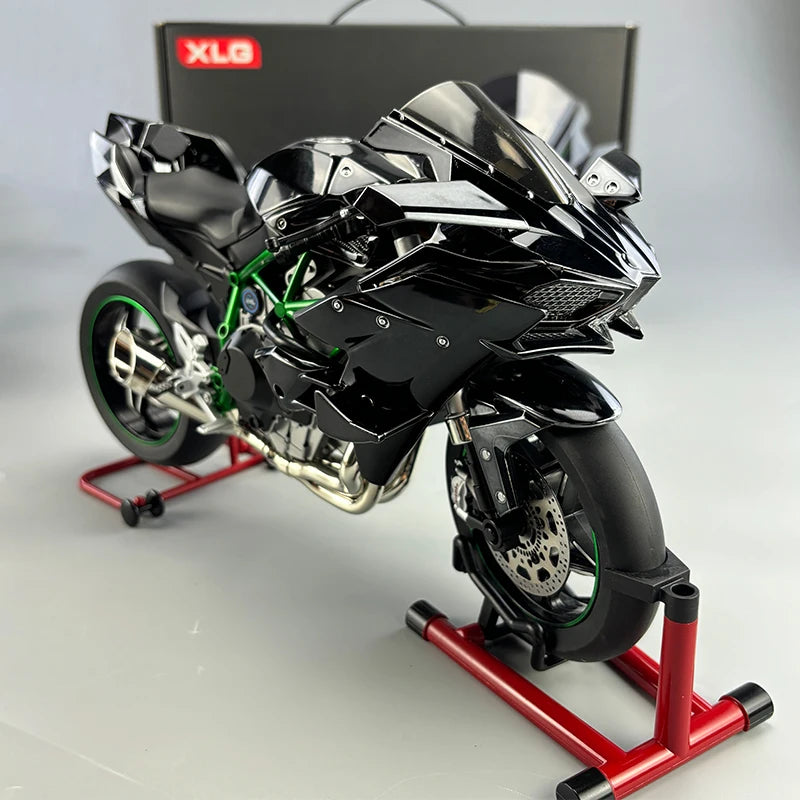 1-6-Scale-Kawasaki-Ninja-H2R-XL-Diecast-Motorcycle-Model-Key-Start-Spray-FREETIMEJOY-Senior-Hobby