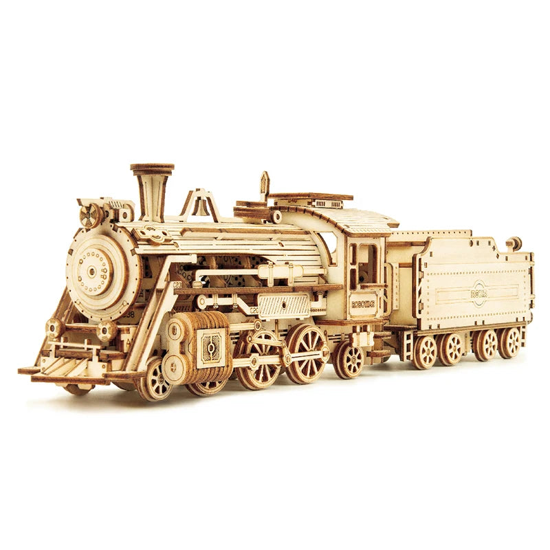 ROKR-3D-Wooden-Puzzle-Steam-Train-Army-Jeep-Heavy-Truck-Technical-Model-FREETIMEJOY-Engineering