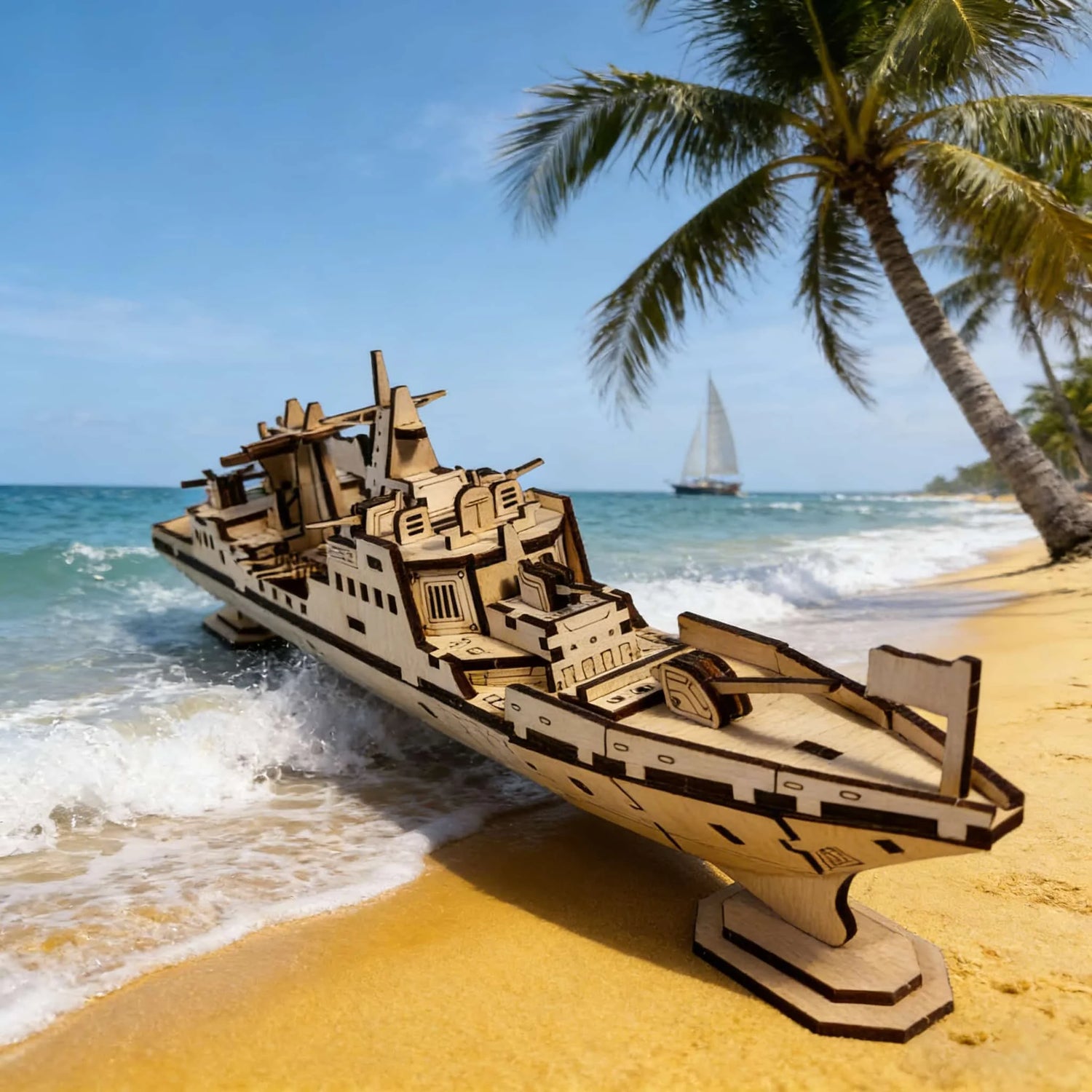 MPT107-3D-Wooden-Warship-DIY-Model-Kit-Handcrafted-Naval-Puzzle-FREETIMEJOY-Artisan-Hobby
