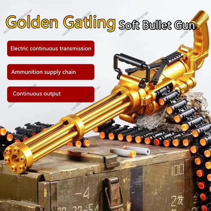 60CM-Gold-Gatling-Rotary-Gun-Electric-Belt-Fed-Soft-Bullet-Toy-FREETIMEJOY-Kinetic-Hobby