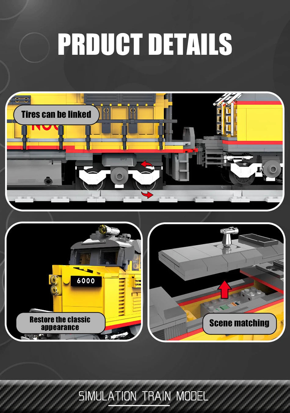 Modern Heavy-Haul Diesel Locomotive – AC6000CW Technical Building Model