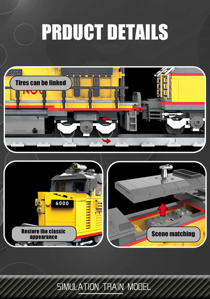 Modern Heavy-Haul Diesel Locomotive – AC6000CW Technical Building Model