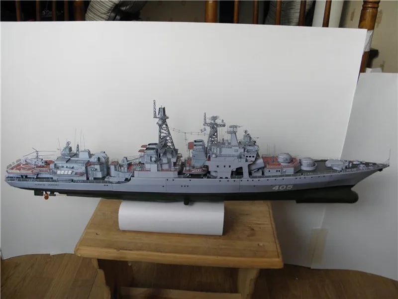 Admiral Levchenko Udaloy-Class Destroyer – Precision 3D Paper Model Assembly Kit