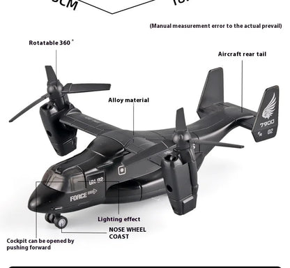 Diecast Alloy V-22 Osprey Tilt-Rotor Aircraft – Professional Aviation Military Model