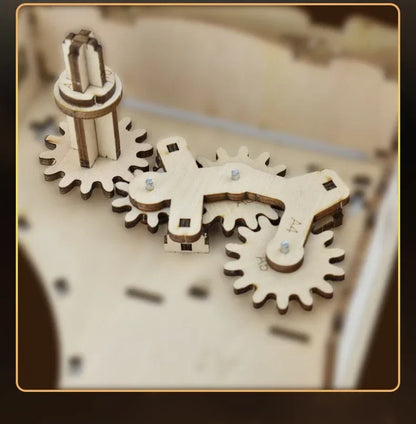 Mechanical Wind-Up Music Box Model Kit