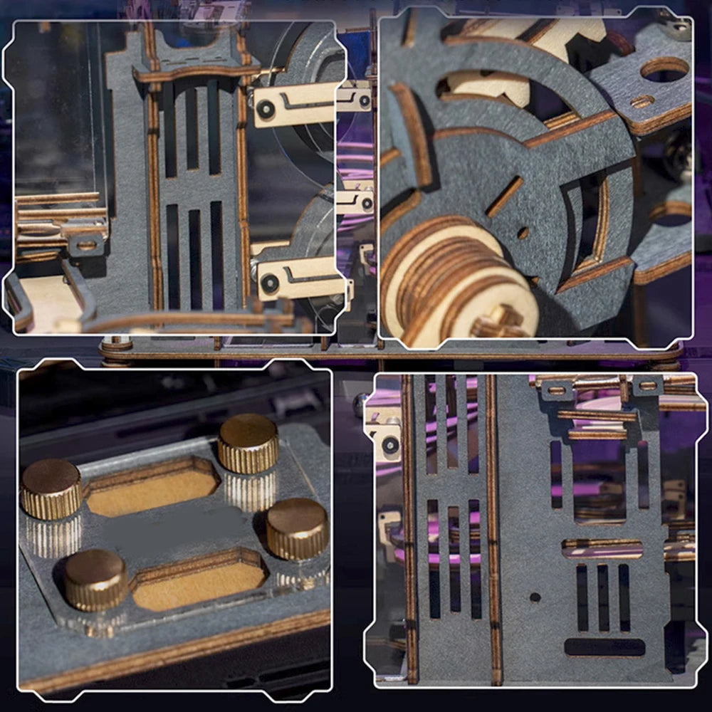 Mechanical Marble Run Set | 3D Wooden Puzzle STEAM Engine Model | DIY Kinetic Engineering Kit