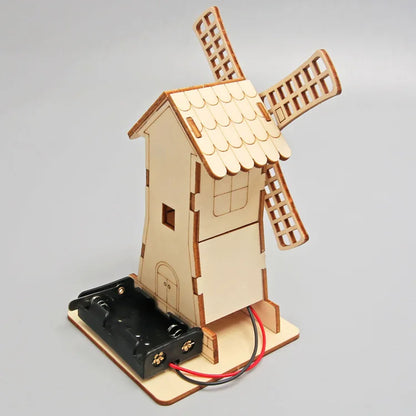 Rustic Electric Windmill Hut – DIY Mechanical & Cognitive Building Kit