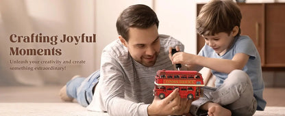 London Tour Bus 3D Wooden Puzzle – Collector’s Mechanical Model