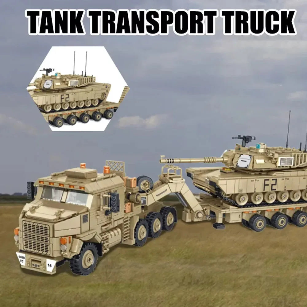 M983-Missile-Vehicle-M10170-Tank-Transporter-Technical-Building-Blocks-FREETIMEJOY-Military-Hobby
