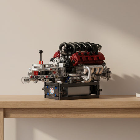 V8-Mastercraft-Powertrain-Edition-787-Piece-Mechanical-Block-Kit-Senior-Hobby-FREETIMEJOY
