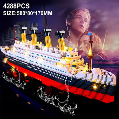 Titanic Micro-Particle Building Block Model – 1860-Piece Historical Steamship Set