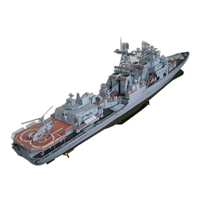 Admiral-Levchenko-Udaloy-Class-Destroyer-Paper-Model-Kit-3D-Cardboard-Ship-FREETIMEJOY-Senior-Hobby