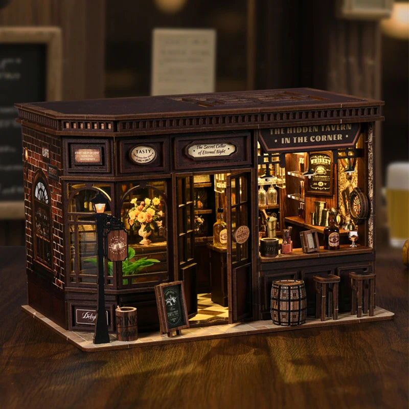 DIY Miniature Wooden Dollhouse – 3D Puzzle Memory Care Kit